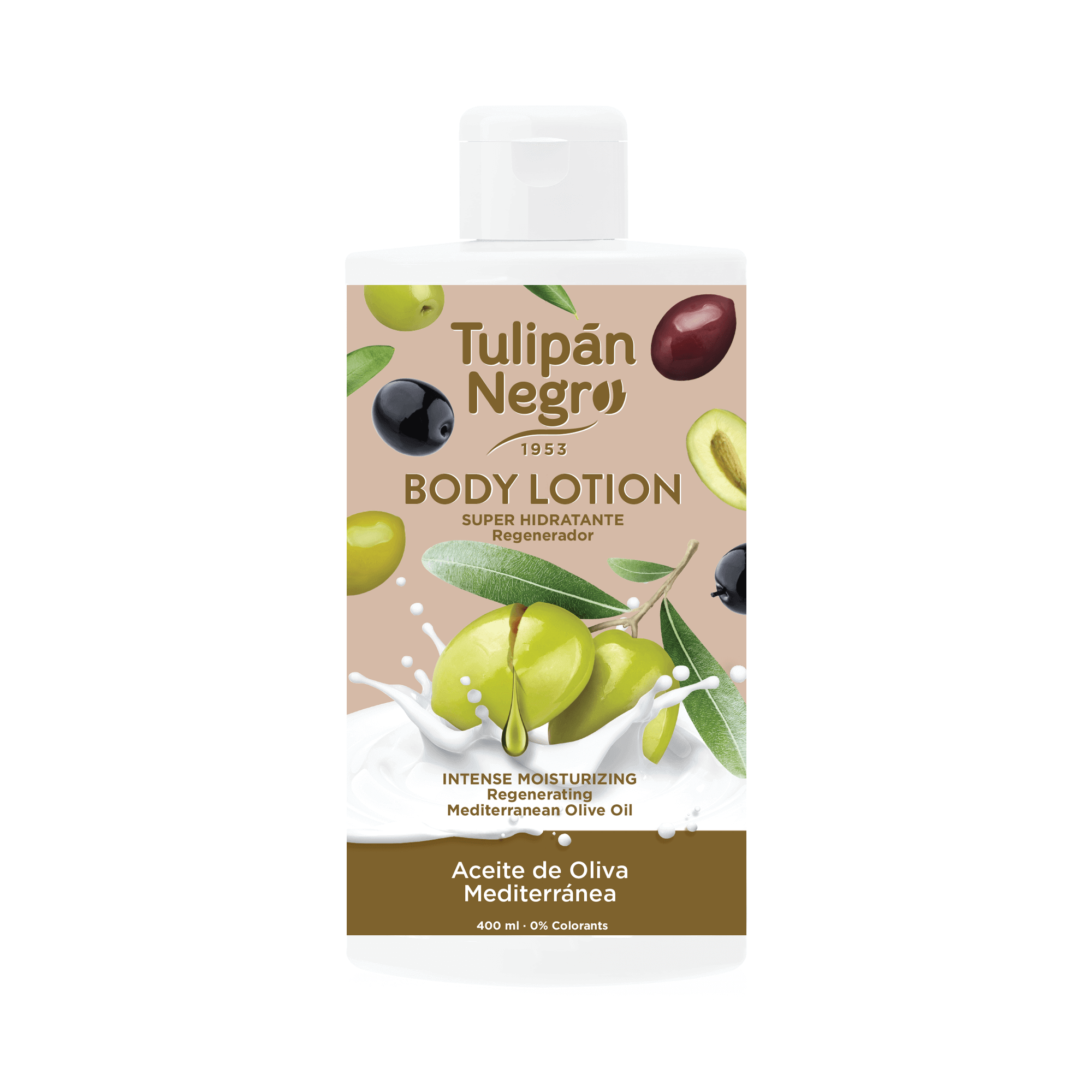 TULIPÁN NEGRO Telové mlieko Aceite de Oliva Mediterránea 400ml /6