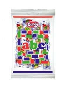 CANDY ABC Ovocné cukríky Plnené  100g /20