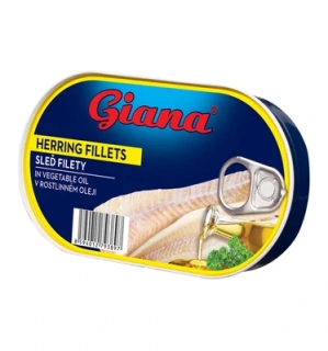 GIANA Filety zo sleďa v rastlinnom oleji 170g /12