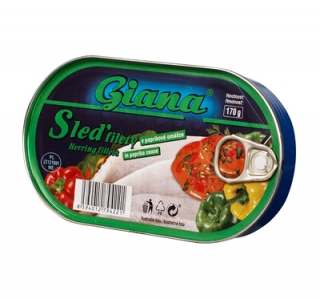 GIANA Filety zo sleďa v paprikovej omáčke 170g /12