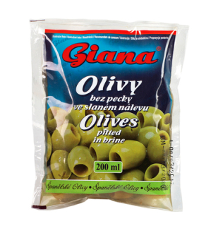 (E) GIANA Zelené olivy bez kôstky 200g /36