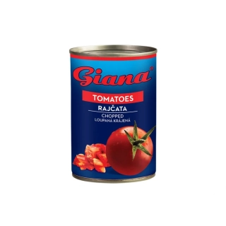 (E) GIANA Paradajky lúpané krájané 425ml /12