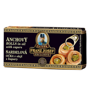FRANZ JOSEF KAISER Sardelové očká v oleji s kaparami 45g /5