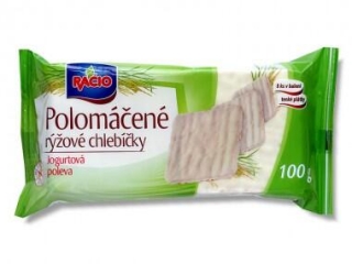 RACIO Polomáčané ryžové chlebíčky jogurtová poleva 100g /20