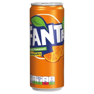 Fanta pomaranč 0,33l /24 plechovka ZO