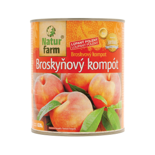NATURFARM Broskyňový kompót 820g /12