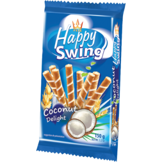 HAPPY SWING Trubičky kokos 150g /16