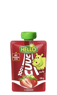 HELLO Cuuc 100% kapsička s jahodami 100g /12