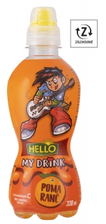 HELLO MY Drink Pomaranč 330ml /10 PET ZO