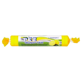 PEZ Hroznový cukor s príchuťou citrón s vitamínom C 39g /27