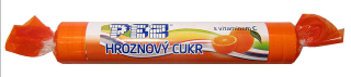 PEZ Hroznový cukor s príchuťou pomaranč s vitamínom C 39g /27