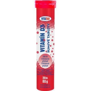 VITATAB Vitamín D3 šumivé tablety 80g /12