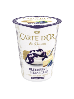 (E) CARTE d’OR Smotanový dezert čučoriedkový cheesecake 140g/ 20