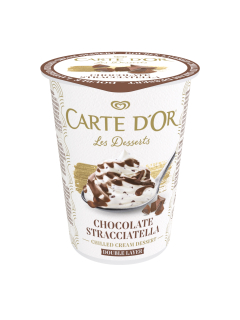 (E) CARTE d’OR Smotanový dezert čokoláda-stracciatella 140g/ 20
