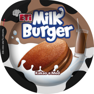 ETI Milk Burger mliečny snack kakao a med 35g /12