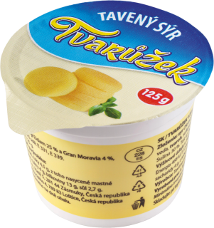 TVARÚŽEK Tavený syr 125g /12