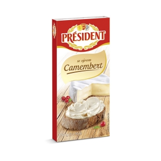 PRÉSIDENT Tavený syr so syrom camembert 150g /24