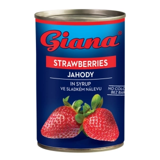(E) GIANA Jahody v sladkom náleve 425ml /12