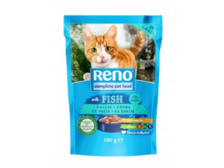 RENO Kapsička pre mačky s rybou 100g /24