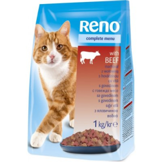 RENO Granule pre mačky s hovädzím 1kg /8