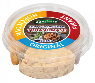 KRAJÁNEK Trio nátierok Trhané mäso 3x60g /4 chladený tovar