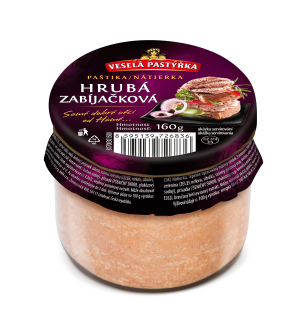 VESELÁ PASTÍŘKA Nátierka hrubá zabíjačková 160g /8 chladený tovar