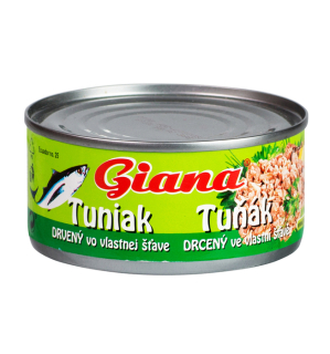 GIANA Tuniak drvený vo vlastnej šťave 170g /48