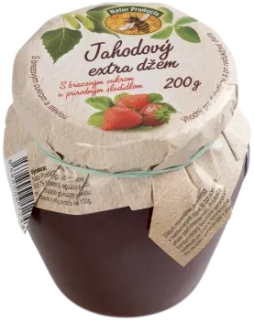 NATUR PRODUCTS Jahodový extra džem s brezovým cukrom a prírodným sladidlom 200g /4