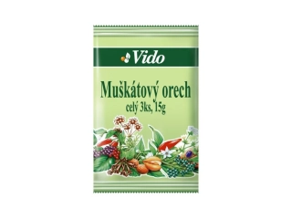 VIDO Mušktový orech celý 3ks 15g /30