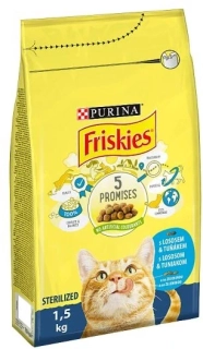 FRIESKIES Granule pre mačky s lososom a zeleninou 1,5kg /6