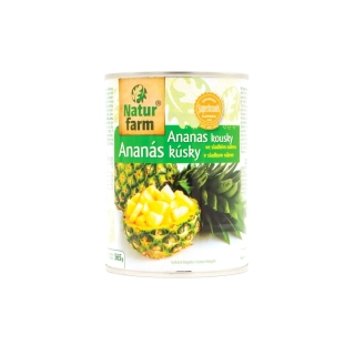 NATURFARM Ananás kúsky v sladkom náleve 565g /24