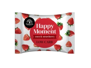 HAPPY MOMENT Kokosové kolieska s jahodami 36g /20