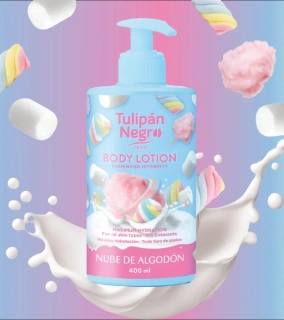 TULIPÁN NEGRO Telové mlieko s pumpičkou Nube de Algodon 400ml /6