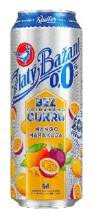 ZLATÝ BAŽANT Radler mango-marakuja bez pridaného cukru 0,5l /24 ZO