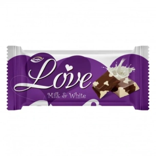 LOVE Kakaová pochúťka milk&white 80g /12