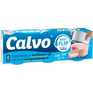 CALVO Tuniak v slnečnicovom oleji 3x65g /25