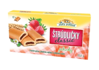 ZLATÝ POKLAD Štrúdličky jahody xxl 252g /20