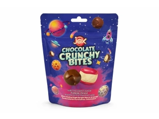 JOX Ovocné cukríky v čokoláde Crunchy Bites 50g /10